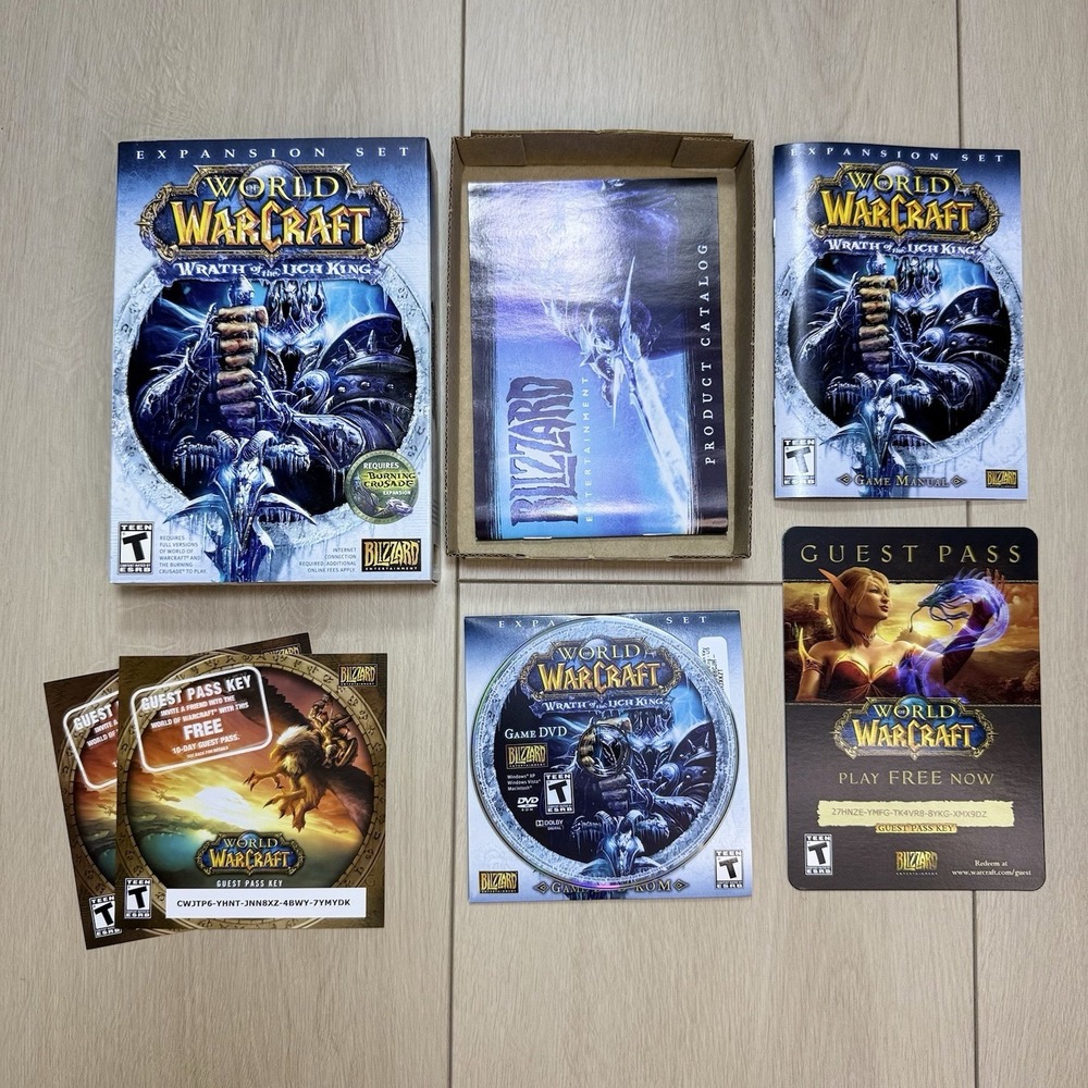World of Warcraft Wrath of the Lich King PC Game Expansion Big Box 2008 Blizzard